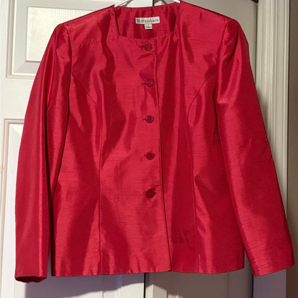 Elegant hot-pink Women's skirt suit 🩷